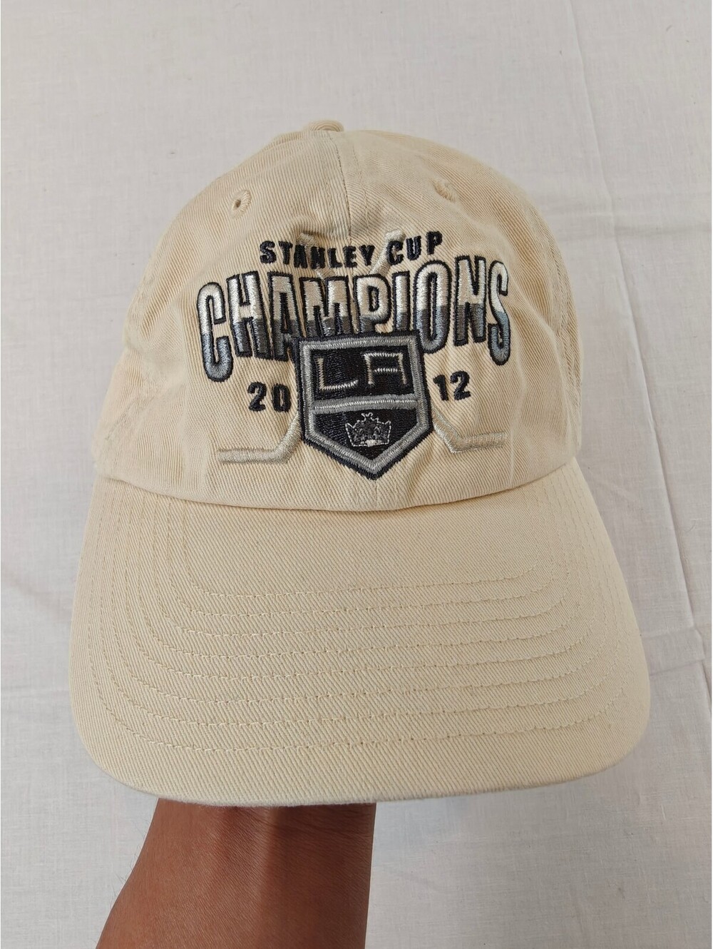 2012 Stanley Cup Champions LA Kings Adjustable Beige Baseball Cap